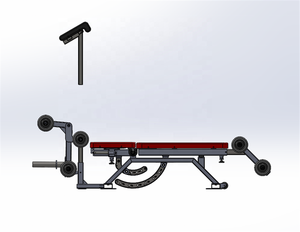 Comercial de equipos de Fitness Pendiente caída plana ajustable BANCO DE <span class=keywords><strong>abdominales</strong></span> tren gimnasio máquina - Product Image 3