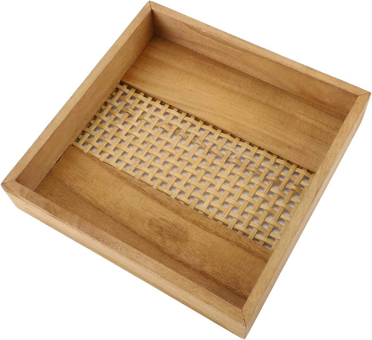 Square Wooden Bamboo Serving Tray