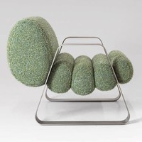 Fauteuil modulaire de luxe italien rétro moderne pour salon, mobilier de maison avec pieds en métal et rembourrage en éponge douce