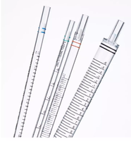 Consommables de laboratoire, pipettes sérologiques stériles jetables en polystyrène GPPS 1 ml, 2 ml, 5 ml, 10 ml, 15 ml, 25 ml, 50 ml