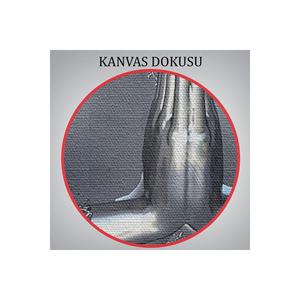 Love Art, stampa su tela effetto metallizzato 3D grigio e argento-5360