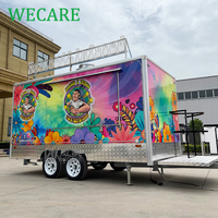 WECARE Chariot à hot-dog de taille personnalisée Smoothie Snack Food Truck Boîte carrée Café-bar Australie Standard Foodtruck Remorque alimentaire mobile