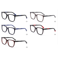 Monture de lunettes optiques unisexe BONA en acétate, design solide et classique avec décoration imprimée tendance pour verres de myopie, nouvelles lunettes