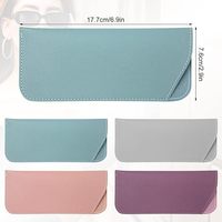 Étui à lunettes en cuir PU souple, sac à lunettes de soleil, pochette en PU colorée, impression personnalisée, sac à lunettes de soleil