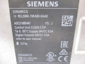 6SL30401MA000AA0 6SL3040-1MA00-0AA0 ชุดควบคุม SINAMICS S120 รุ่น CU320-2 DP โมดูล - Product Image 1