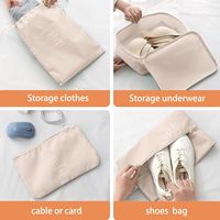 Ensemble de 8 pièces de cubes d'emballage, sac organisateur de bagages, durable, portable, logo personnalisé, ensemble de sacs de rangement essentiels pour la famille