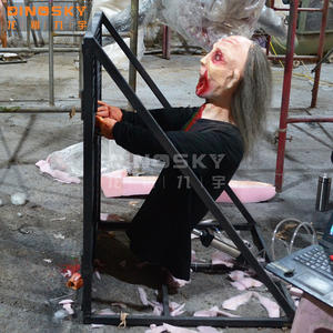Casa embrujada apoyos un fantasma atrapado en un incendio modelo animatronic para halloween <span class=keywords><strong>escape</strong></span> habitación - Product Image 2