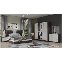 Ensemble de Chambre Populaire avec Armoire Miroir et Meubles de Lit en Bois