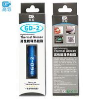 3 pièces, poids net 7 grammes, pâte thermique grise GD-2, composés pour dissipateur thermique, pâte pour CPU GPU, seringue avec emballage blister et boîte