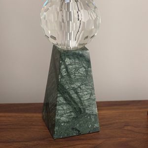 <b>Crystal</b> Bird Ornament <b>Set</b> Gold Base Sphere Home Decor Living Room Entryway Display - Product Image 4