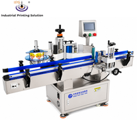 Imprimante d'étiquettes automatique IPS ST-L401A pour le positionnement d'étiquettes sur des bouteilles rondes, applications d'étiquetage simple et double face