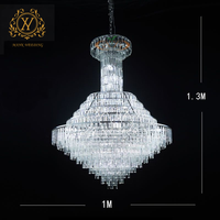Lustre LED en fer et acrylique de style européen, neuf d'usine, pour plafond, lampe décorative pour auditorium, hôtel, scène, accessoires d'ambiance