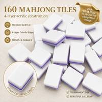 Tuiles de Mahjong et de Poker Américaines de Luxe Personnalisées Pliables, Fabrication Directe, Acrylique Stratifié 4 Couches, 10 Couleurs, Service OEM Complet