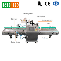 RICIO Pro Fabricant Applicateur d'étiquettes verticales auto-adhésives pour bidons plats carrés à double face ou simple face