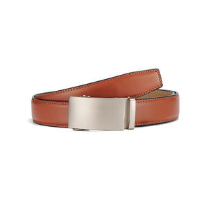 เข็มขัดหนังวัวแท้สำหรับผู้ชาย สไตล์ลำลองสำหรับธุรกิจ หัวเข็มขัดอัตโนมัติโลหะผสม กว้าง 3.5 ซม. ยาว 120 ซม. - Product Image 1