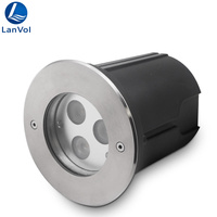 Lampes LED submersibles entièrement étanches IP68, 9W blanc chaud, lampe de piscine encastrée en acier inoxydable 316, AC DC 12V
