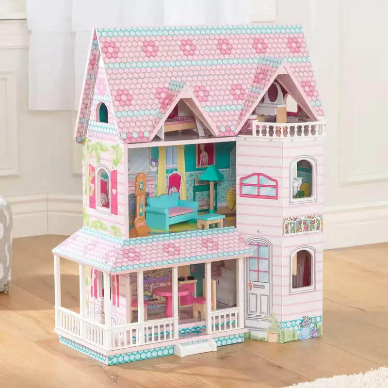 Casa de bonecas clássica para troca de roupa, venda direta da fábrica, brinquedo de mesa para troca de bebês, casa de brinquedo de madeira, 2022