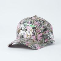 Casquette de baseball 5 panneaux de haute qualité camouflage 100% coton, profil moyen, logo brodé, sport, extérieur, personnalisation, visière incurvée