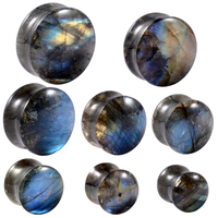 Bouchons d'oreille en pierre ronde, jauges, boucles d'oreilles pour femmes et hommes, bouchons d'oreille multicolores, Tunnel de chair, Piercing, extenseur d'oreille, extenseur d'oreille, bijoux de corps