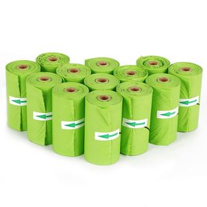 Sacs à déjections canines biodégradables et compostables personnalisés, à bouche plate épaissie, fabriqués à partir d'amidon de maïs - Product Image 3