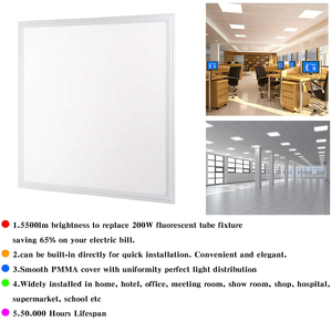 Plafonnier encastré carré à LED 2x2 rétroéclairé économique 48W avec cadre en aluminium réglable, panneau lumineux industriel rétroéclairé 300*300 18W - Product Image 4