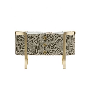 Mobile da Ingresso/Credenza a Parete in Acciaio Inossidabile di Lusso Leggero per Soggiorno, per Stoccaggio e Decorazione - Product Image 1