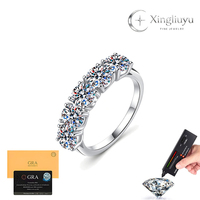 Bague en argent sterling 925 avec moissanite, cinq pierres en forme d'étoile, bijoux pour femmes, fournisseur en gros d'usine