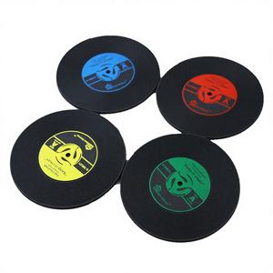 Custom Printed Cartoon Design Eco-Friendly 3mm Thick Round Silicone <b>Coaster</b> <b>Drink</b> Cup Mat Sets <b>for</b> Bar Beer 50 Customized Logos - Product Image 4