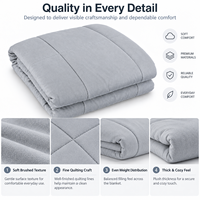 Couverture lestée en perles de verre 100% polyester matelassée, couverture sensorielle pour le lit, le sommeil et la maison, poids, taille et couleur personnalisables
