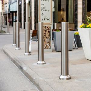 Toptan özel yol park sınırlamalar sonrası sabit bariyer konut kalıcı tutturulmuş çelik baba - Product Image 4