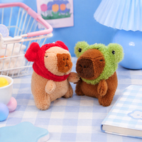 Porte-clés en peluche Capitoram, figurine Capybara, pendentif de sac à dos, figurine mignonne en forme de fraise, cadeau créatif premium