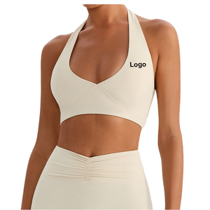 Soutien-gorge de sport professionnel de haute qualité pour femmes, séchage rapide, couleur unie personnalisable, pour yoga et course à pied - Product Image 1