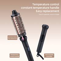 Fer à boucler multifonction 5 en 1 avec 5 fûts amovibles et 4 niveaux de régulation de la température, brosse thermique à chauffage rapide