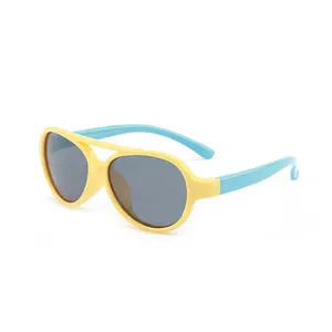 Venta al por mayor gafas para niños de 8 años de edad-Los niños Gafas Sol doble puente seguridad UV400 gafas de sol polarizadas