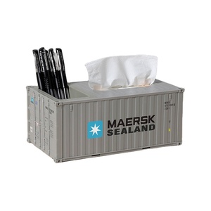 Nouveau design, vente en gros, logo personnalisé, cadeau promotionnel, porte-stylo, boîte à mouchoirs, boîte à mouchoirs amusante en forme de conteneur d'expédition - Product Image 1