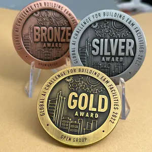 Fabrik benutzer definierte Souvenir Münze 3d gravierte Messing Metall Logo gedruckt Free Design Medaille Münze Großhandel