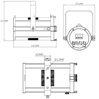 Projecteur LED Fresnel 6-en-1 RGBALC 400W à Haute Puissance avec Zoom Manuel 20 ° -60 °   Éclairage de scène DMX 1800K-8500K pour théâtre, concert, studio