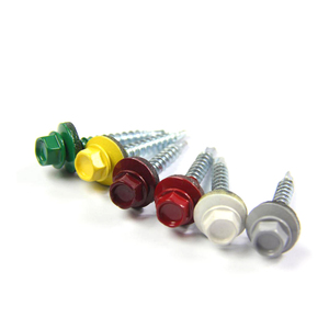 Sơn thép không gỉ Hex mặt bích đầu lợp <span class=keywords><strong>Tek</strong></span> vít với cao su máy giặt tornillos tự khoan vít - Product Image 1