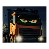 Nouveau panneau lumineux LED matriciel Hilmo Truck Devil's Eye, signal d'avertissement, stroboscope, 24V, USB, accessoires de pare-brise, décorations, 365 jours