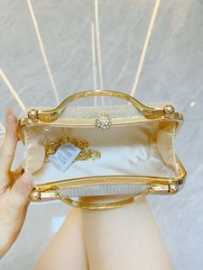 New Women's Shiny Hard Clutch <b>Bag</b> Polyester Material Cross-Border Trend Wedding Party Dinner Matching Gift <b>Small</b> Square Tanjing - Product Image 5