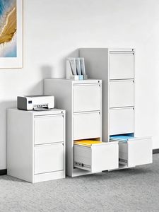 Archivador de Oficina Moderno de Acero, Gabinete Amplio para Tarjetas, Color Negro Sólido, 2 Cajones Laterales, con Cerradura, para Gimnasio, Escuela, Hospital - Product Image 4