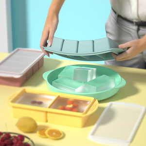 Silicone hình chữ nhật <span class=keywords><strong>Ice</strong></span> Cube khay tái sử dụng Tủ đông khuôn mẫu cho súp <span class=keywords><strong>Cubes</strong></span> thuận tiện đóng băng nước dùng còn lại Băng kem-hơn - Product Image 2