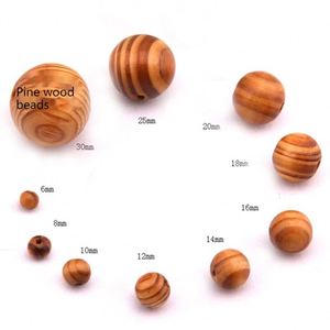 Perles de prière Mala naturelles en bois de pin brun pour la fabrication de bijoux, artisanat, chapelet - Product Image 3