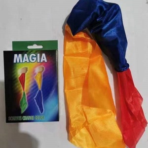 Classico trucco magico di seta doppio colore che cambia fazzoletti di seta cambia colore oggetti di scena magici - Product Image 2