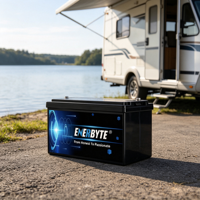 Paket Baterai Li-Ion Enerbyte Deep Cycle Solar LiFePO4 Lithium Ion untuk RV, Golf Cart, AGV, ISO