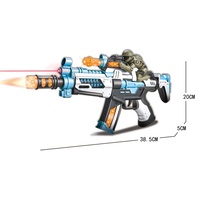 QS Wholesale - Jouets électriques en plastique infrarouges pour enfants, pistolets mitrailleurs unisexes, ensemble de jeu de tir avec effets sonores et lumineux, pistolets télescopiques