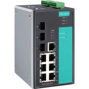 Switch Ethernet Industrial Moxa EDS-510A-3SFP-T Administrado de 8 Puertos Gigabit para Riel DIN - Product Image 1