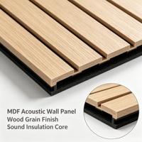 Panneau mural acoustique moderne en MDF à lattes de bois, panneau diffuseur d'absorption acoustique pour la décoration intérieure de villa, isolation phonique Akupanel