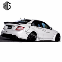 Kit carrosserie pare-chocs style LB pour Mercedes Benz Classe C W204 C63 Jupes latérales en fibre de verre Spoiler Diffuseur arrière