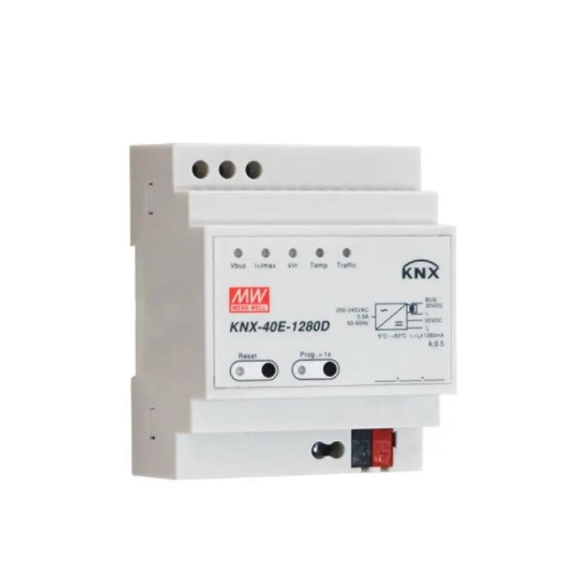 يعني حسنا KNX-40E-1280D KNX Meanwell 40W 1280mA KNX امدادات الطاقة الذكية ل KNX الإضاءة نظام التحكم